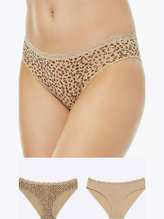 Minerva Fimelle Femei Slip 2Pack cu Dantelă Leo...