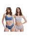 Bamboo Damen Slip 2Pack mit Spitze Lilac/Blue Raf