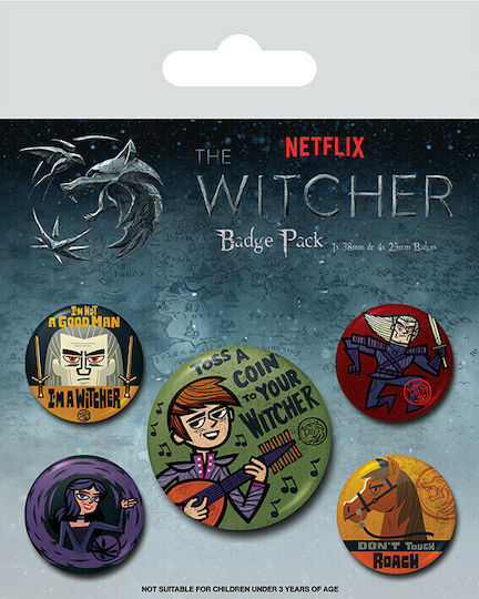 Pyramid International Konkarda Set Abzeichen The Witcher Slayer Badge Pack 5Stück 5 Stücke