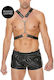 Shots Ouch! Men's Harness with Metal Bit Black