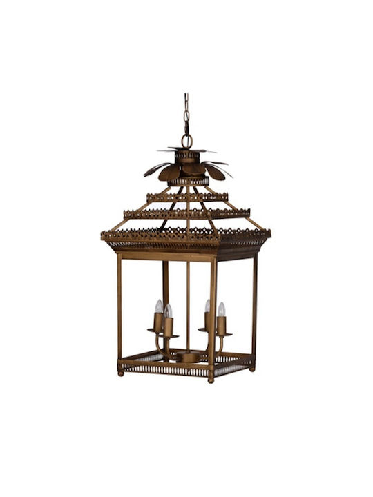 Artekko Chandelier Ø40cm with Candlesticks Bronze