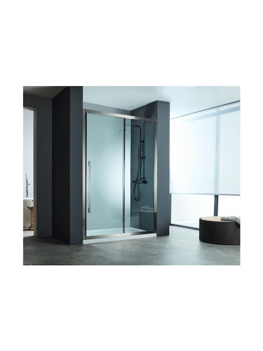 Devon Noxx Διαχωριστικό Ντουζιέρας με Συρόμενη Πόρτα 137-139x200cm Clean Glass Black Brushed