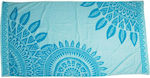 Flamingo Boho Strandtuch Baumwolle Hellblau 160x86cm.