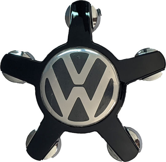 Zero-Wheel Wheel Center Cap VW with 5 Spokes Black 1pc