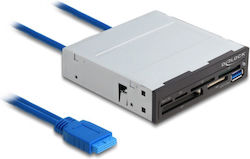 DeLock Intern Cititor de Carduri USB 3.0 pentru /S/D/ /m/i/c/r/o/S/D/ /M/e/m/o/r/y/S/t/i/c/k/ / / /x/D/ Gri