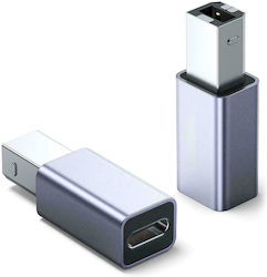 Powertech PTH-068 USB-B male σε USB-C female Powertech PTH-068 USB-B male σε USB-C female