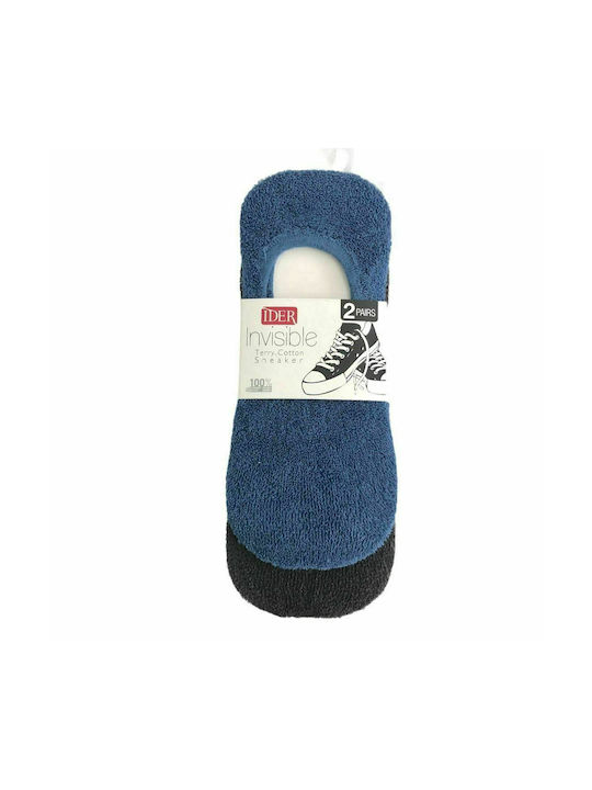 IDER Damen Einfarbige Socken Grey / Blue 2Pack