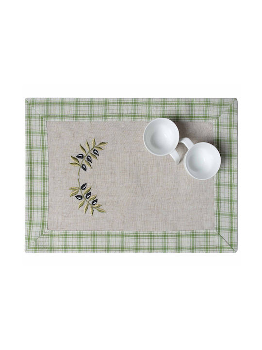 Silk Fashion Σουπλά Υφασμάτινο Πράσινο 50x35cm