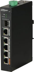 Dahua PFS3106-4ET-60-V2 Unmanaged L2 PoE Switch with 4 Gigabit (1Gbps) Ethernet Ports and 1 SFP Port