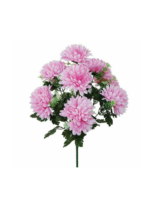 Marhome Μπουκέτο από Τεχνητά Φυτά Χρυσάνθεμο Ροζ 45cm