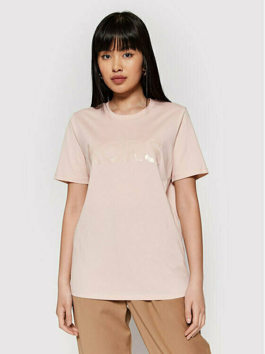 Michael Kors Γυναικείο T-shirt Ροζ με Στάμπα