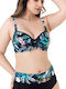 Dorina Underwire Bikini Bra with Adjustable Straps Multicolour Floral