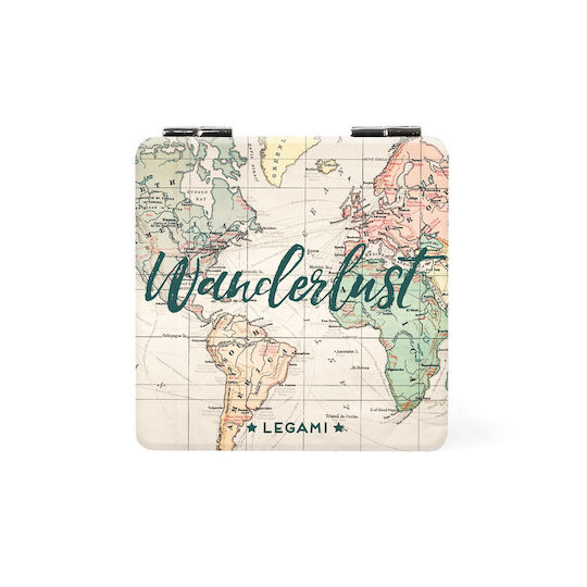 Legami Milano Makeup Mirror Purse Travel 6x6cm Multicolored