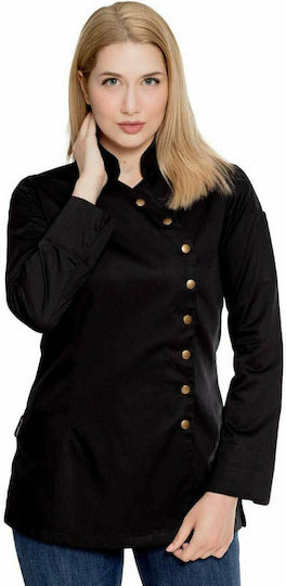 Galianni Coat Chef Female Black with Long Sleeve Galianni Margarita