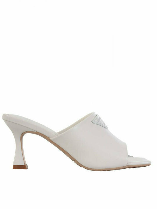 LAURA BIAGIOTTI SHOES MULES WITH BUCKLE WHITE
