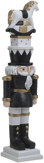 Inart Polyresin Christmas Nutcracker 34cm Black