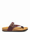 Battle Leather Women's Flat Sandals in Purple Color