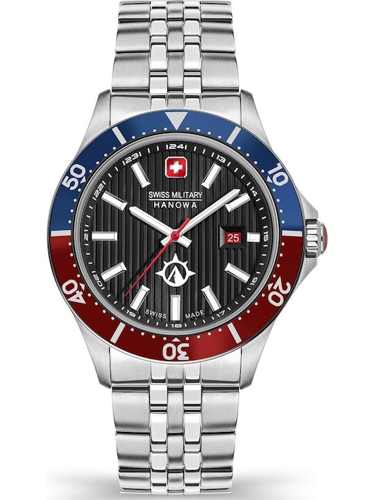 Swiss Military Hanowa Uhr Batterie mit Metallarmband