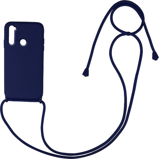 Sonique Carryhang Umschlag Rückseite Silikon 0.5mm mit Band Dark Blue (Redmi Note 8T)