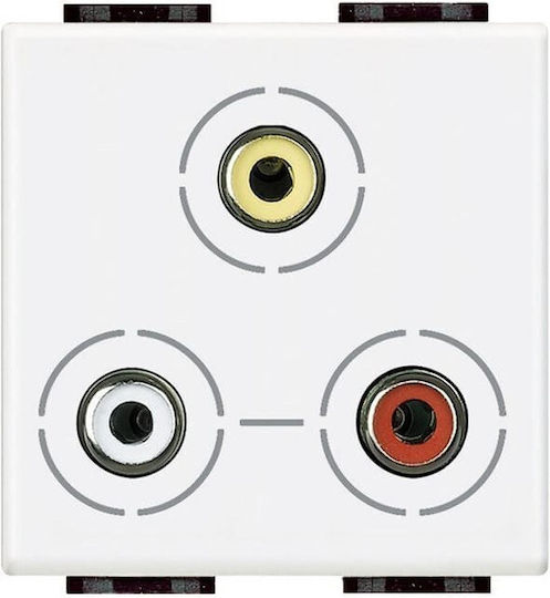 Legrand LivingLight Πρίζα RCA χωρίς Πλαίσιο σε Λευκό χρώμα N4283