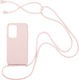 Sonique Carryhang Back Cover Σιλικόνης 0.5mm με Λουράκι Ροζ (Xiaomi Mi 11i)
