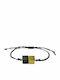 Tatu Moyo Men's Bracelet Macrame made of Cord with Lava Stones