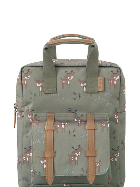 Fresk Deer School Bag Backpack Kindergarten Olive