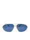 Moscow Mule Top Gun Style Bărbătești Ochelari de soare cu Argintiu Cadru și Albastru Polarized Lentilă MM/ZC121/2