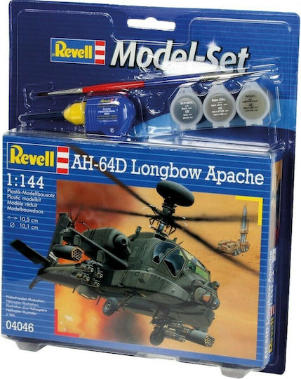 Revell AH-64D Longbow Apach Φιγούρα Μοντελισμού Ελικόπτερο Πράσινη 79 Κομματιών σε Κλίμακα 1:144 με Κόλλα και Χρώματα 10.5x10.1εκ.