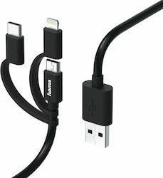 HAMA USB to Lightning / Type-C / micro USB Cable 0.75m 00200501 HAMA USB to Lightning / Type-C / micro USB Cable 0.75m 00200501