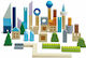Plan Toys Building Blocks The City Wooden for 3+ Years 45 Pieces