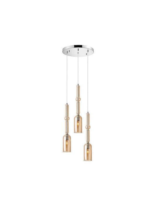 Luma Pendant Light Three-Light for Socket G9 Honey