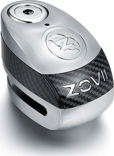 Zovii ZD06 Κλειδαριά Δισκόφρενου Μοτοσυκλέτας με Συναγερμό & Πείρο 6mm Ασημί Χρώμα