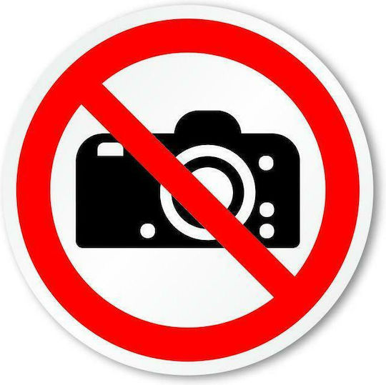 Sign Sticker PVC "Prohibition of Taking Photographs " 6x6cm