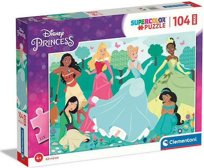 Kinderpuzzle Supercolor Princess für 4++ Jahre 104pcs Clementoni