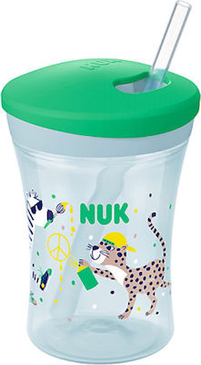 Nuk Cănuțe pentru Copii și Bebeluși Action Cup din Plastic Verde 1buc 230ml pentru m+