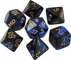 Chessex Call of Cthulhu Gemini Polyhedral Dice Black-Blue/Gold 7τμχ Chessex Call of Cthulhu Gemini Polyhedral Dice Black-Blue/Gold 7τμχ