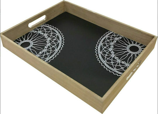 TnS Dreptunghiular Tavă de Servire cu Mânere în Culoare Negru 40x30x5cm 05-950-2807 1buc