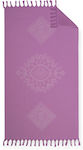 Nef-Nef Aurora Beach Towel with Fringes Purple 170x90cm