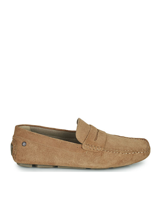 Jack & Jones Suede Ανδρικά Loafers Taupe