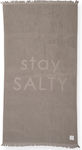 Nef-Nef Stay Salty Beige Cotton Beach Towel 170x90cm 030590