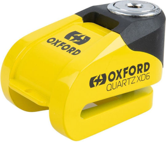Oxford Quartz XD6 Motorcycle Disc Brake Lock with 6mm Pin in Yellow