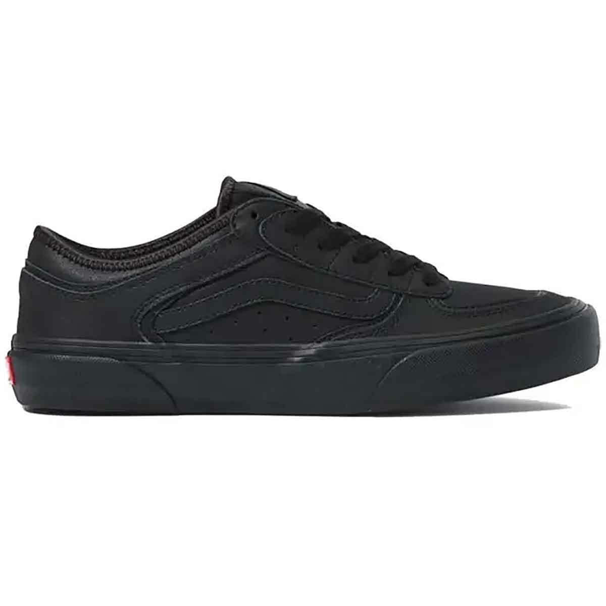 all black vans with white sole