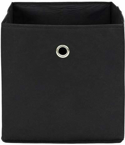 Stoff Aufbewahrungsbox Schwarz 30x30x30cm