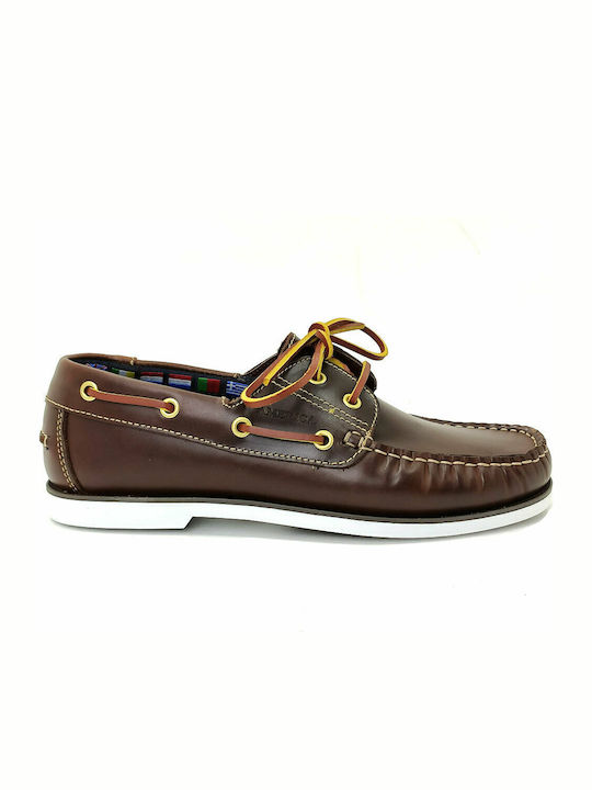 Men's Leather Boat Shoes Brown