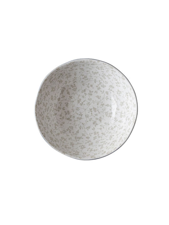 Laura Ashley Artisan Cereal Serving Bowl Round Ceramic White with Diameter 16cm