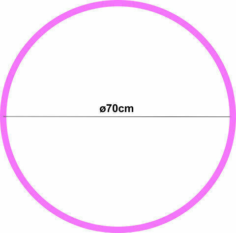 Reinhart Στεφάνι Ρυθμικής με Διάμετρο 70cm Ροζ