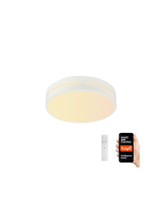 Immax Perfecto Modernă Metalică Plafonieră de tavan WiFi cu LED Integrat 52buc Alb