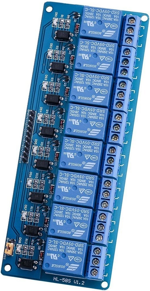 Elegoo 8 Channel DC 5V Relay Module with Optocoupler Bausatz für ...