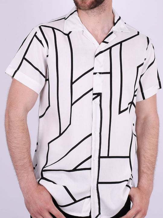 Short Sleeve Shirt With Prints White